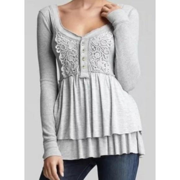 Free People Tops - Free People | Gray Knit Layer Bottom Top-NWT